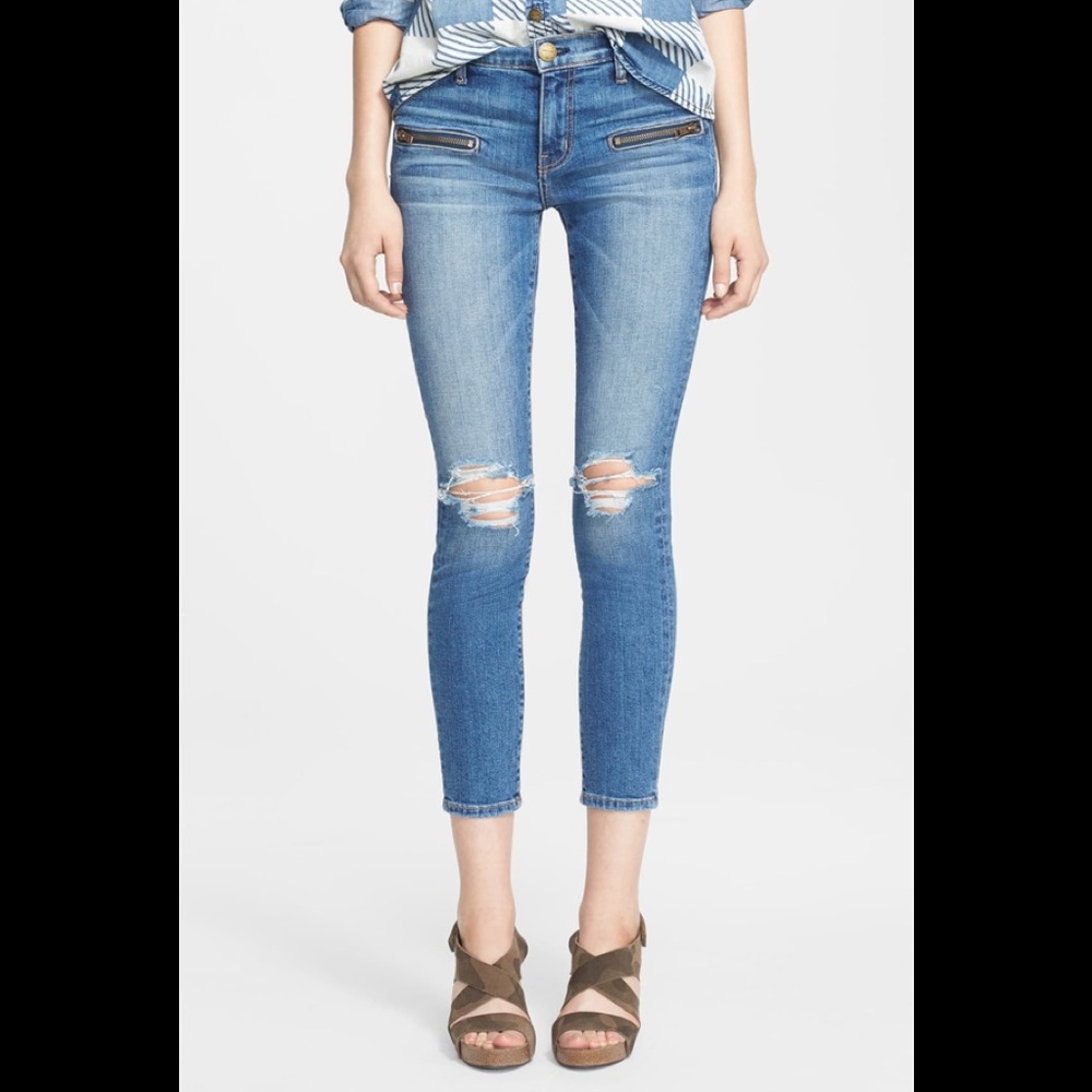 CURRENT/ELLIOTT 'The Stiletto Biker' Skinny Jeans